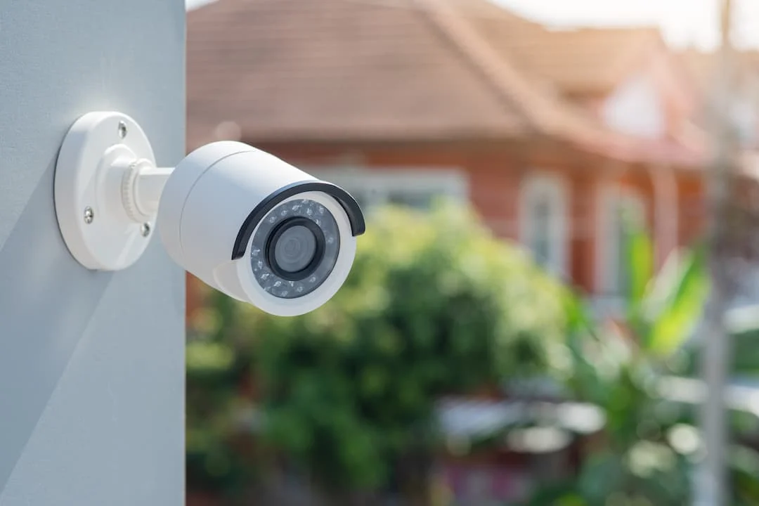 Cctv Camera Attached To Outside Of House